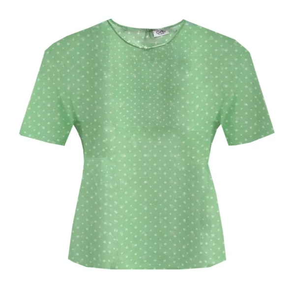 بلوز زنانه جینا مدل گلدار کد 3872